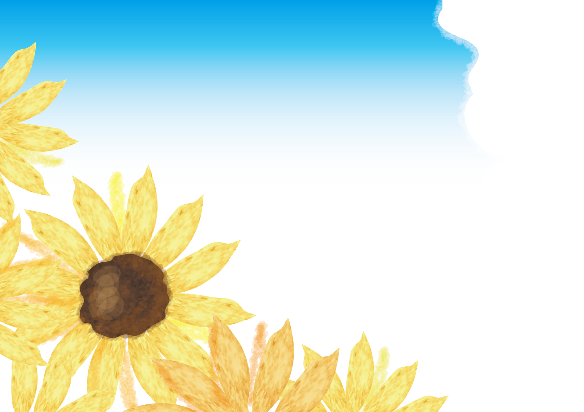 ひまわりの背景無料イラスト／夏50411に写真・文字を入れる