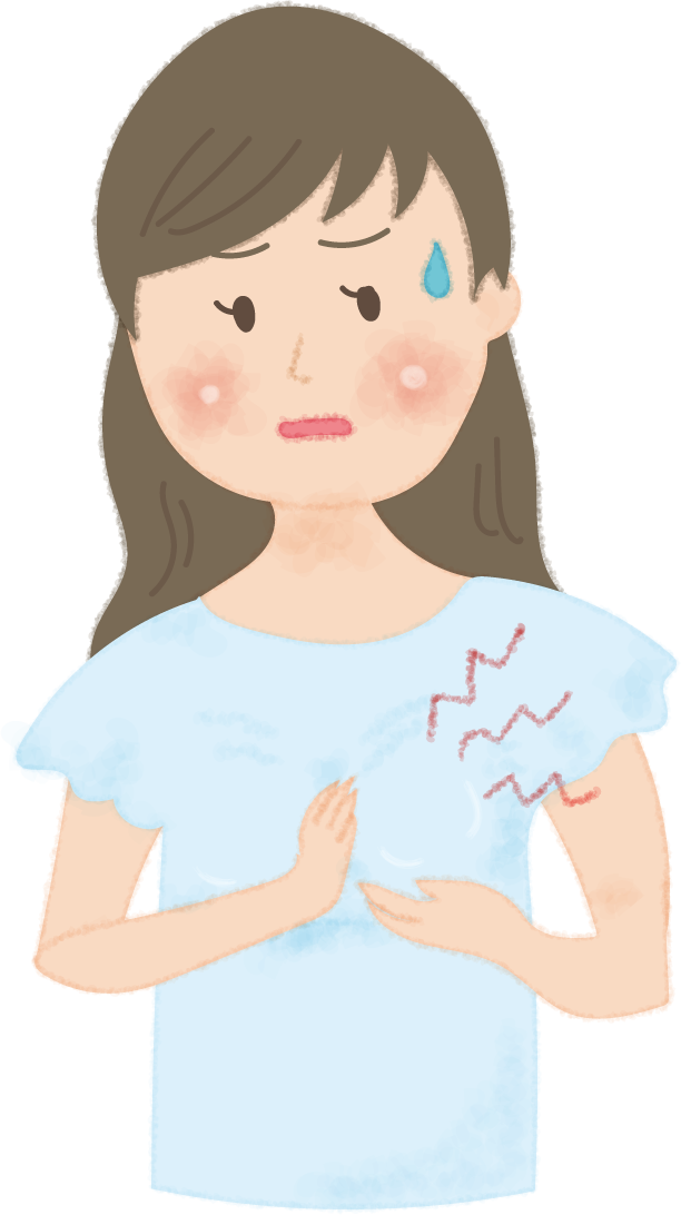 乳がん検査の無料イラスト/病院50697に写真・文字を入れる
