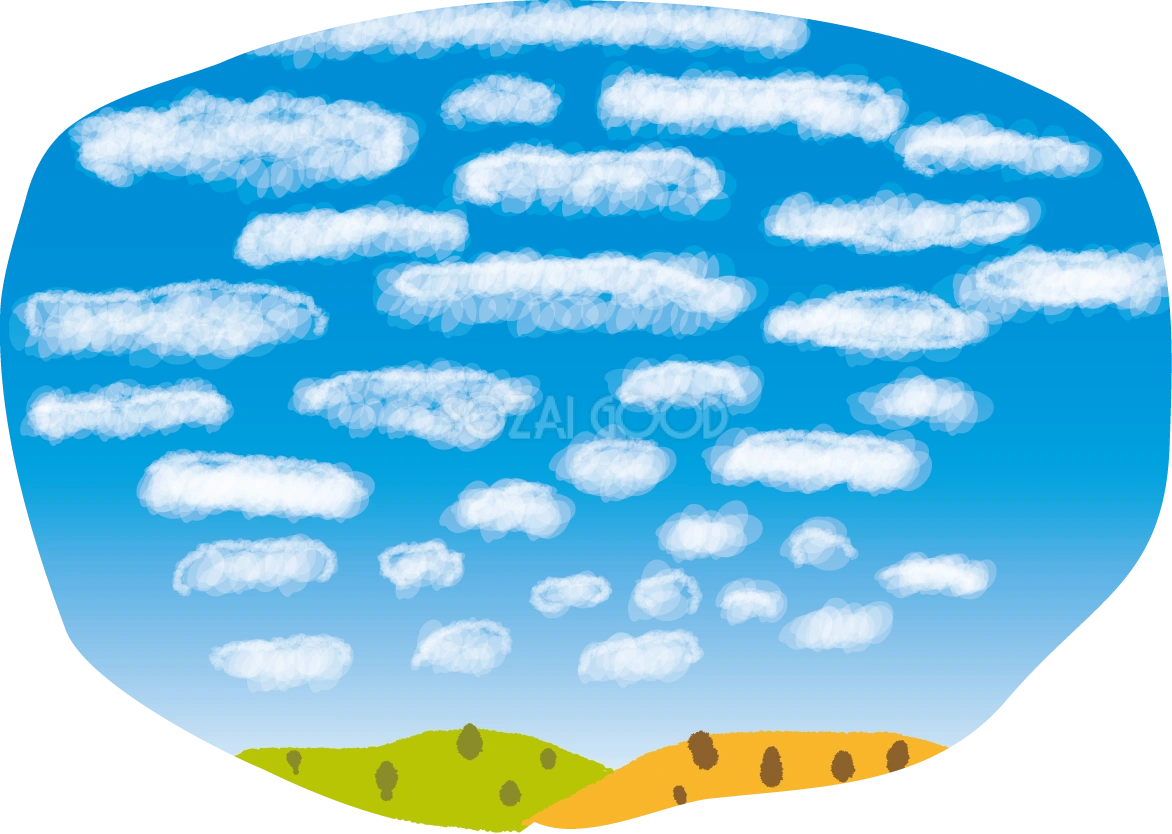 いわし雲の無料イラスト/秋52716