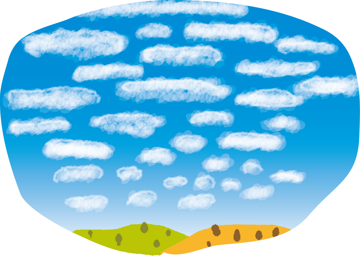 いわし雲の無料イラスト／秋52716に写真・文字を入れる