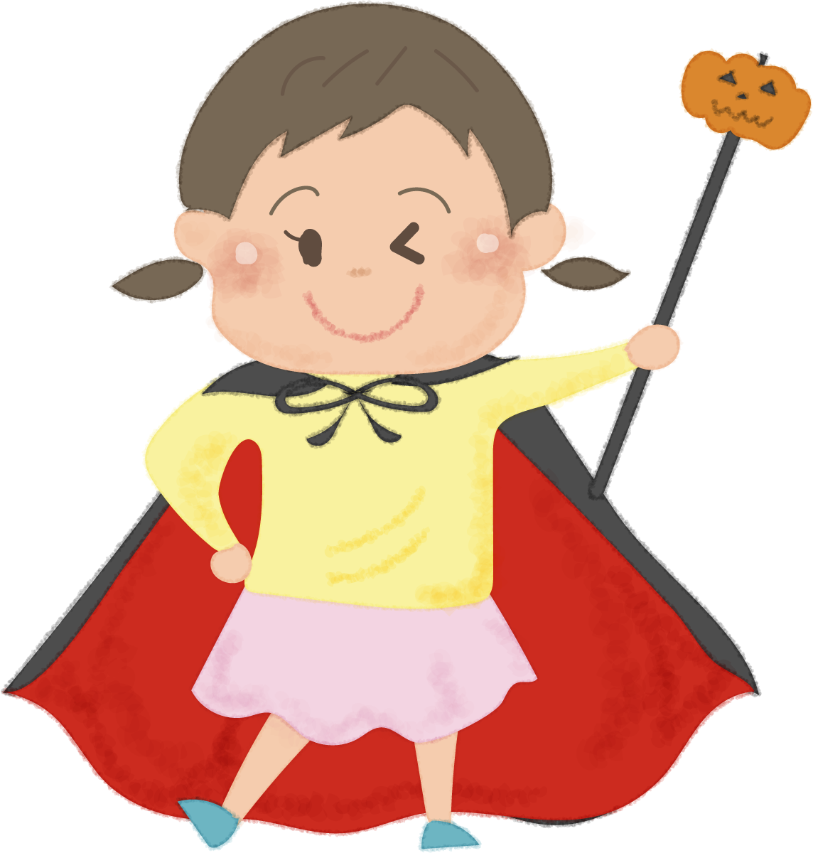 ハロウィン女の子(仮装)無料イラスト53722に写真・文字を入れる