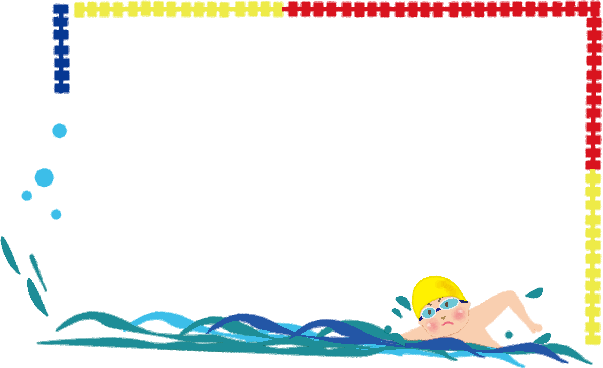 水泳（男子）のフレーム無料イラスト54158に写真・文字を入れる