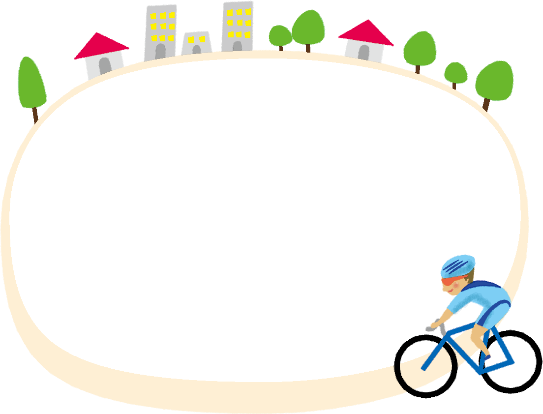 自転車（男子）のフレーム無料イラスト54166に写真・文字を入れる