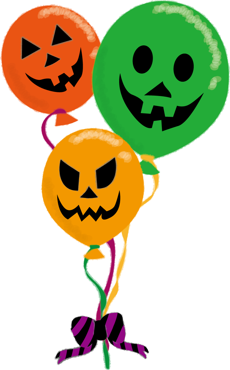 かわいいハロウィン(バルーン)無料イラスト55249に写真・文字を入れる