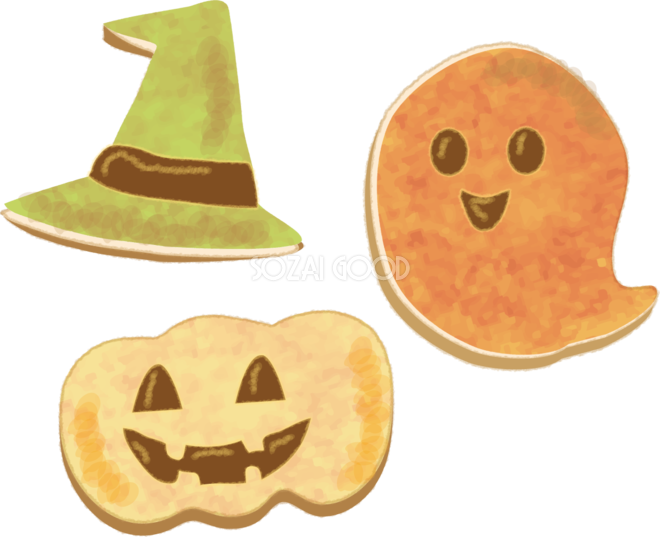 かわいいハロウィンお菓子 クッキー 無料イラスト55277 素材good