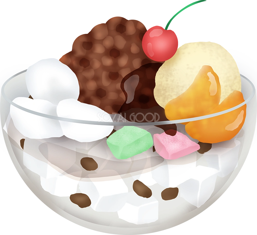 あんみつ 無料食べ物イラスト
