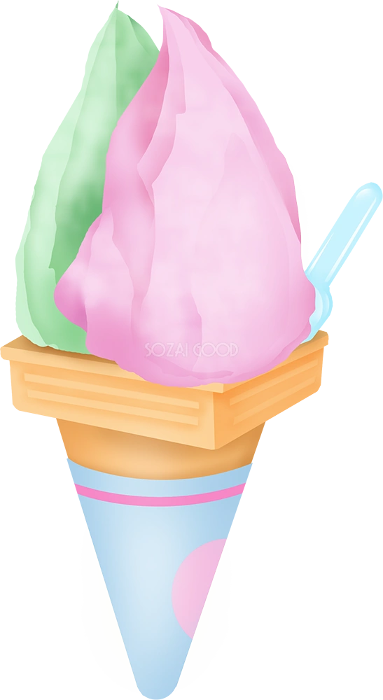 ジェラート・アイスのスイーツ(デザート) 食べ物 無料イラスト