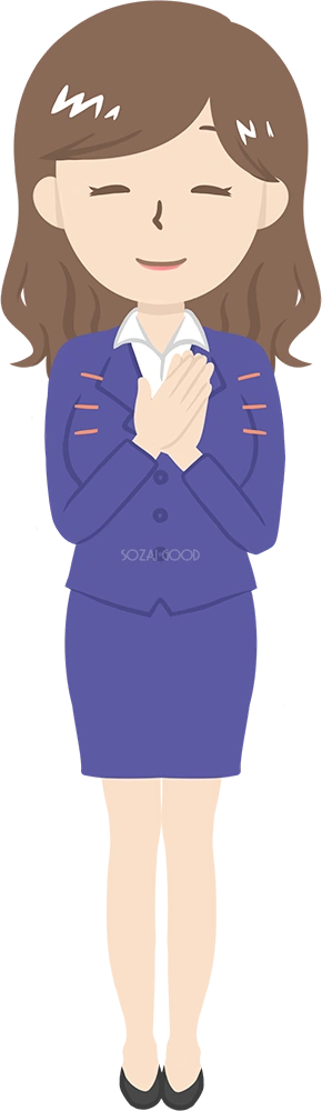 女性講師が拍手する ビジネス 無料イラスト