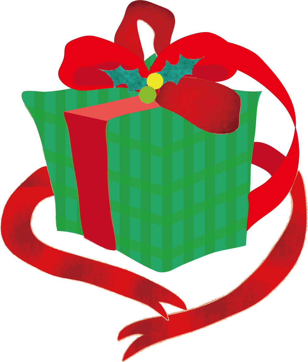 クリスマスプレゼントおしゃれ無料イラスト57730に写真・文字を入れる