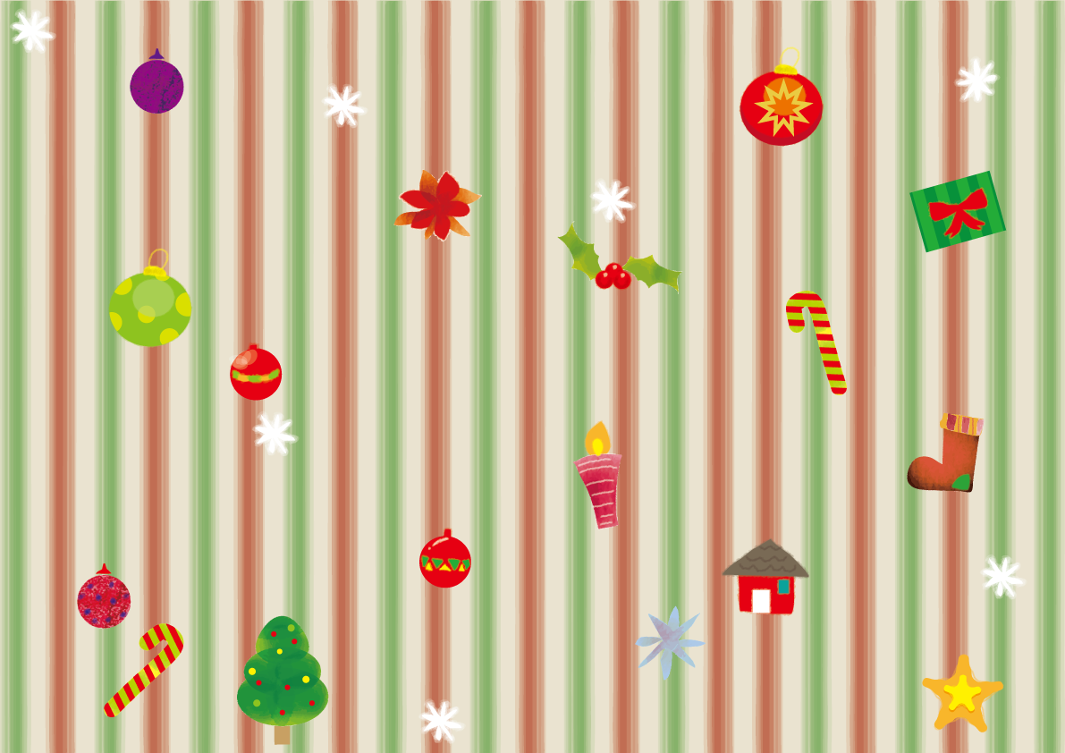 クリスマス(オーナメント柄)素材フリー背景無料イラスト57994に写真・文字を入れる