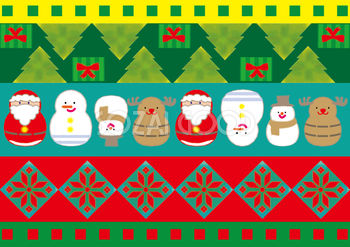 クリスマス(かわいい柄)素材フリー背景無料イラスト58006