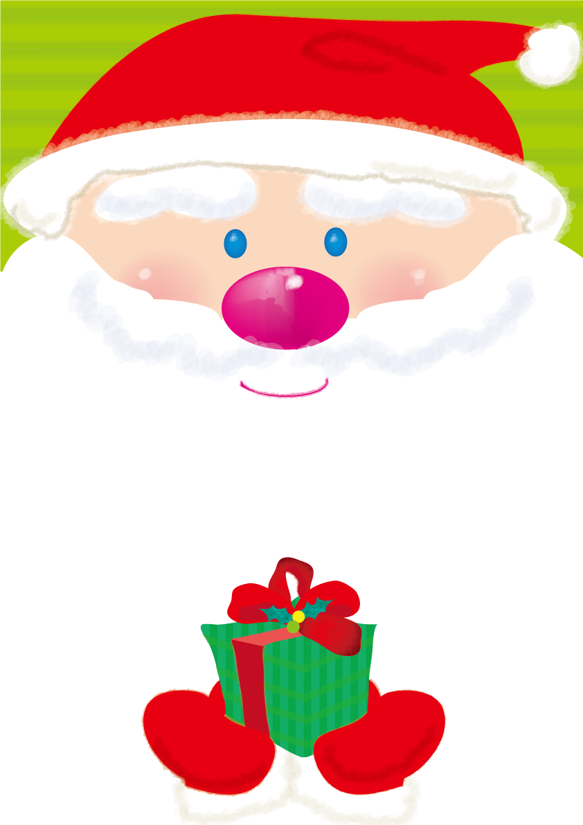 クリスマス(サンタクロースのヒゲ)素材フリー背景無料イラスト58014に写真・文字を入れる