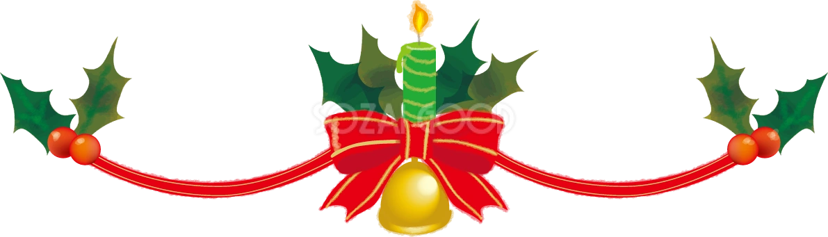 クリスマスキャンドルのライン無料イラスト58091