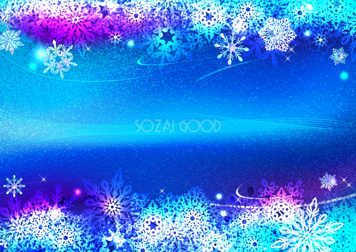 クリスマス(青 ブルー)背景無料イラスト画像58369