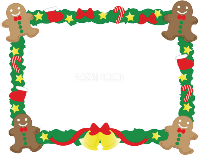 クリスマスオーナメントのフレーム飾り枠の無料イラスト58591 素材good