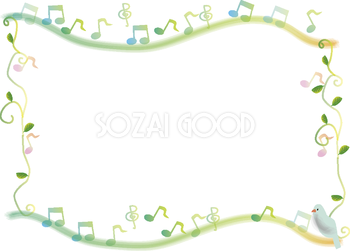 音符 音楽フレーム枠イラスト無料フリー 素材good