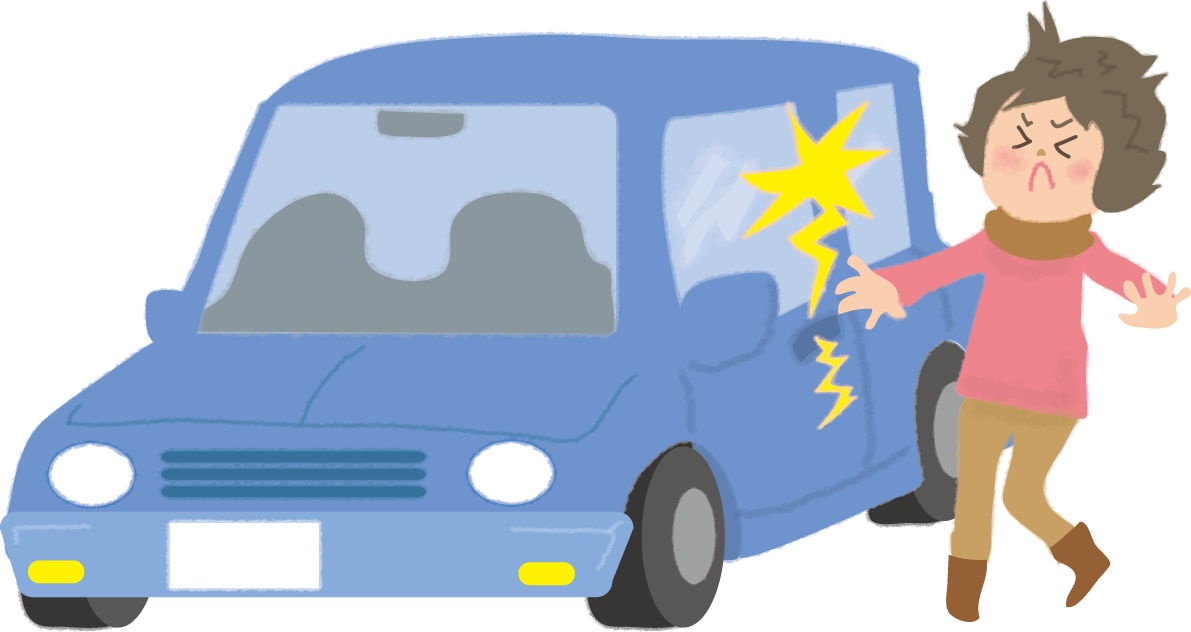 車のドアノブが静電気でイタっ無料イラスト61777に写真・文字を入れる