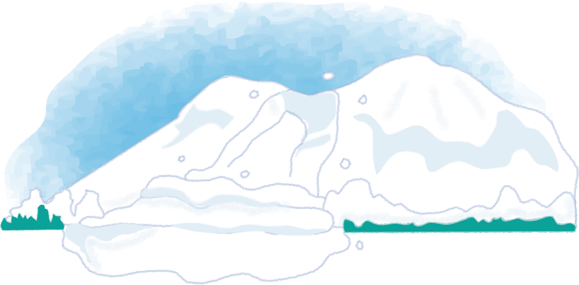 雪崩する山の無料イラスト61801に写真・文字を入れる
