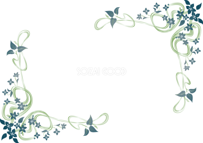 アールデコ風の角フレーム飾り枠の無料イラスト 素材good