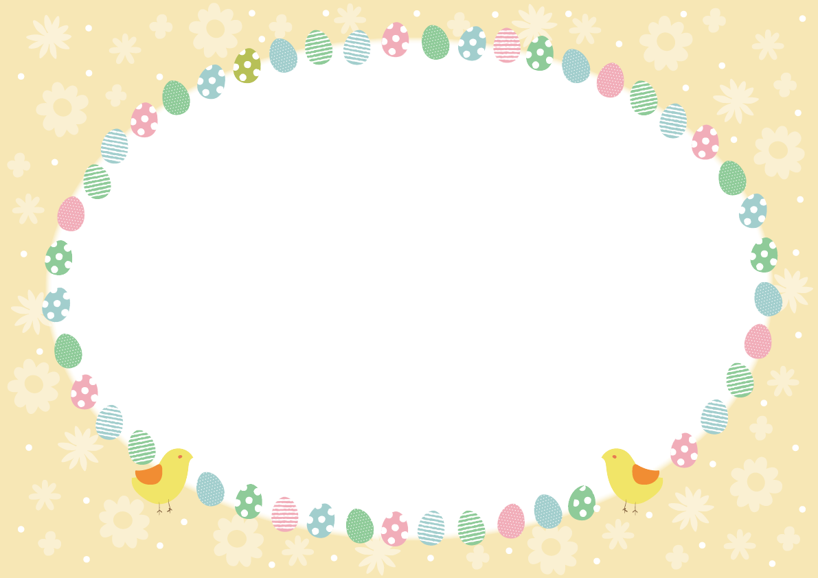かわいい春フレーム飾り枠の無料イラスト62277に写真・文字を入れる