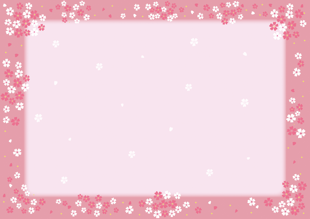 春(小さな桜)フレーム飾り枠の無料イラスト62310に写真・文字を入れる