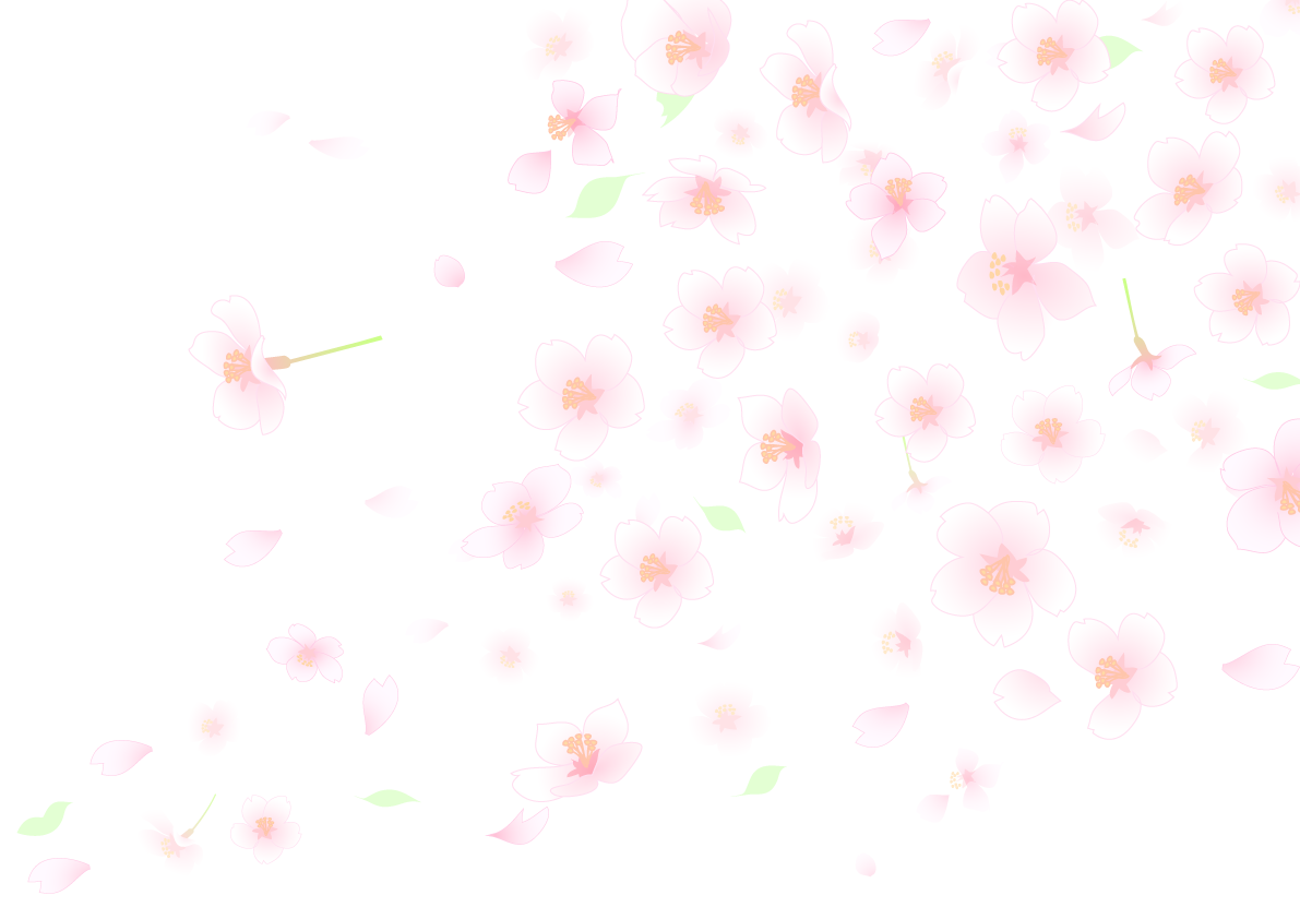 桜背景透過シンプルイラスト(花が躍動的に散る)62561に写真・文字を入れる