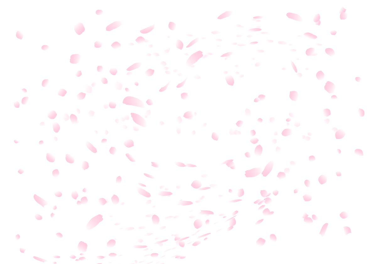 桜背景透過イラスト背景なし(花びら多め)62573に写真・文字を入れる