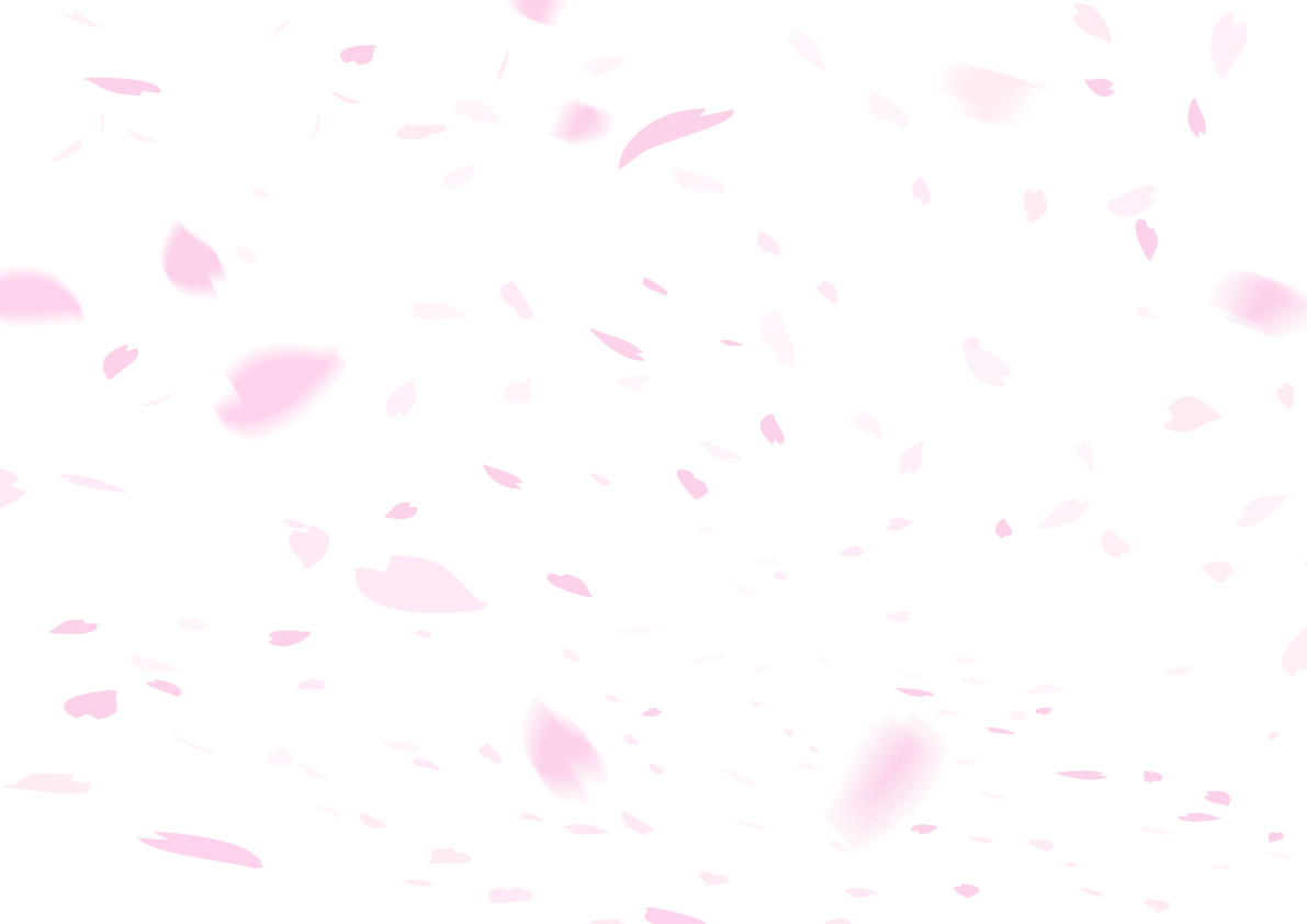 桜背景透過イラスト背景なし(桜の花びらが遠近感に散る)62581に写真・文字を入れる