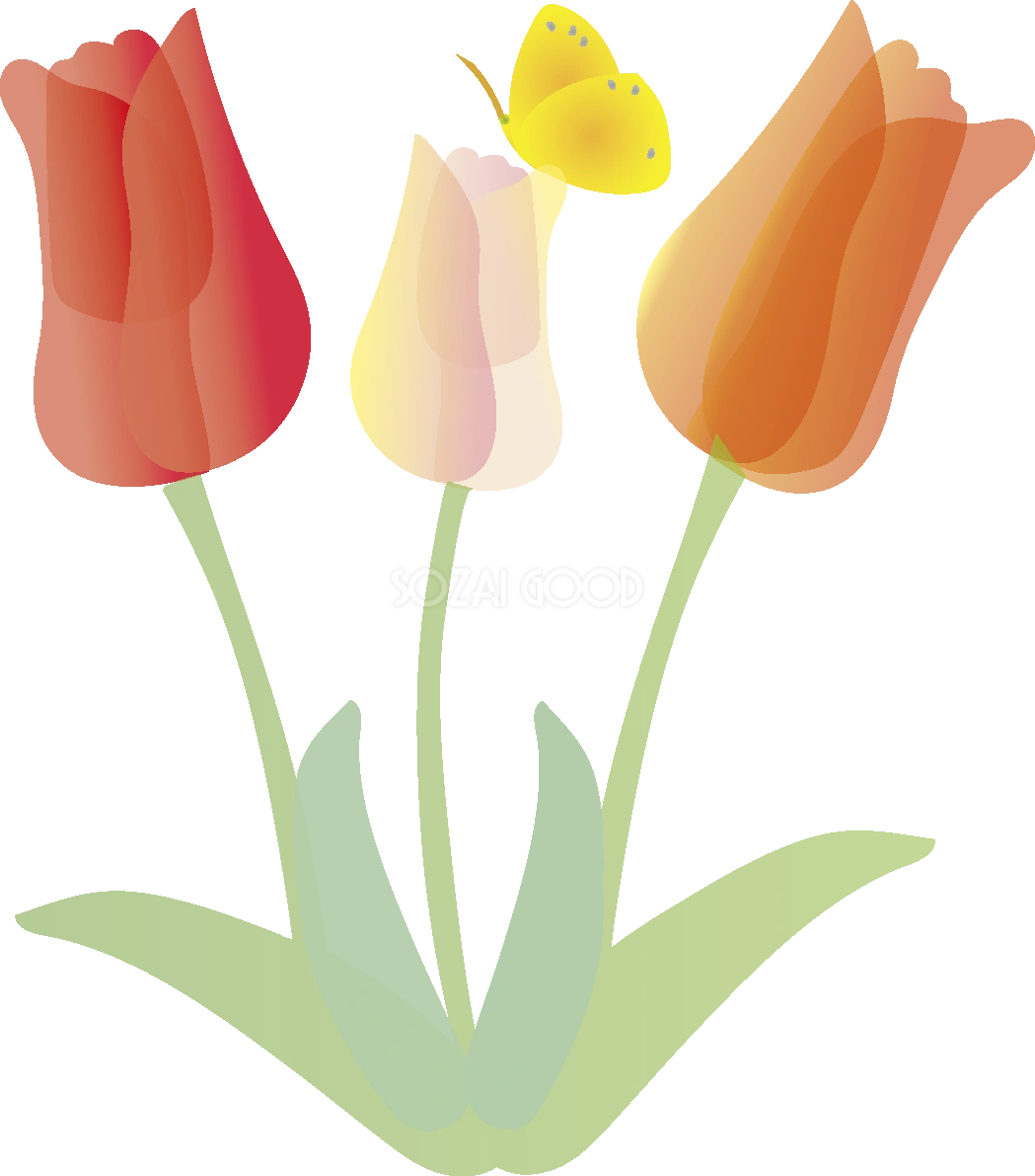 チューリップの花無料イラスト 春3~5月63541