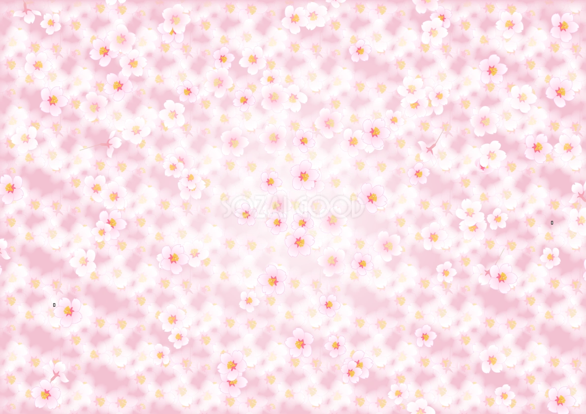 おしゃれな桜の花柄背景無料イラスト64436