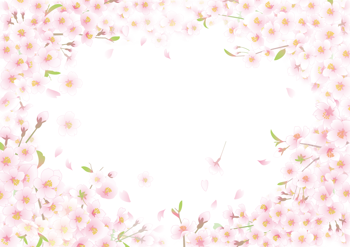 桜の花がおしゃれに咲く背景無料イラスト64476に写真・文字を入れる