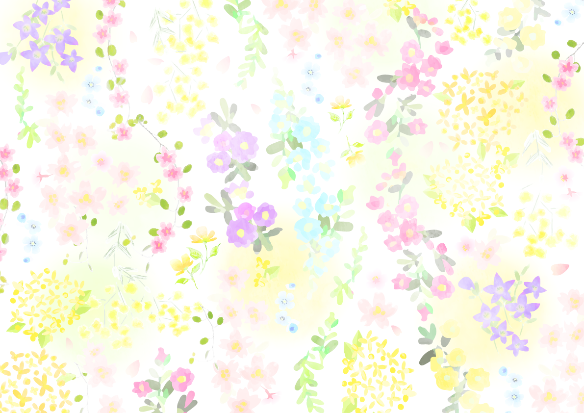 かわいい春の花のパステルカラー背景無料イラスト64500に写真・文字を入れる