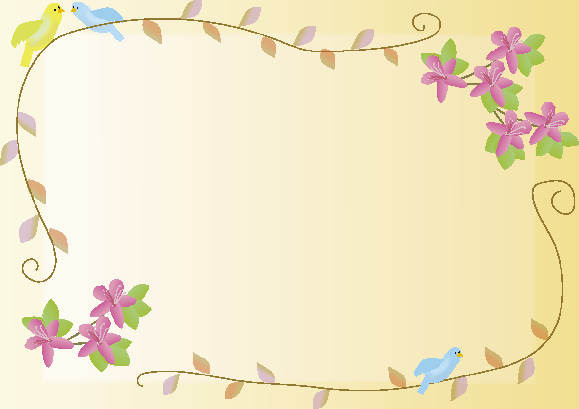 三葉躑躅(みつばつつじ) 春(3~4月)花フレーム無料イラスト64666に写真・文字を入れる