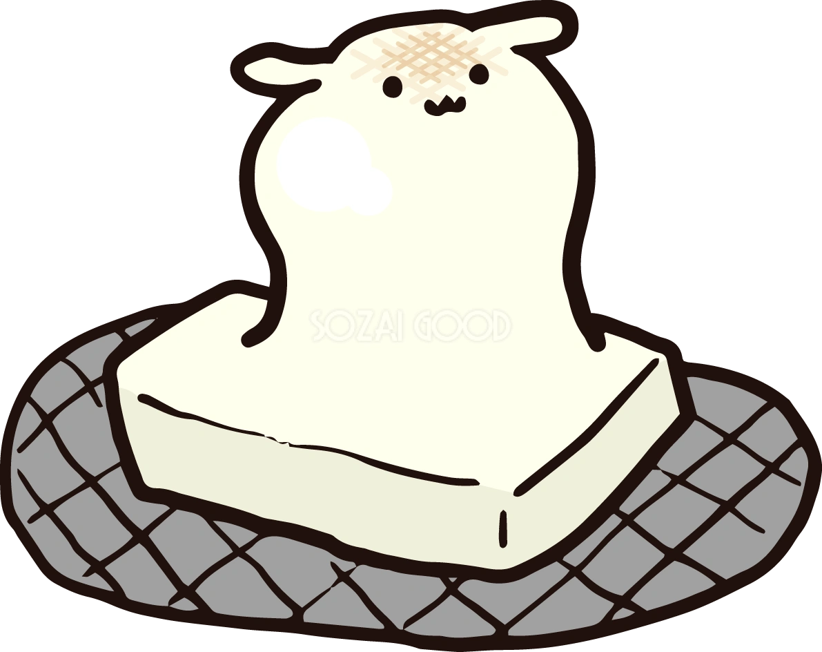お餅が膨らんで可愛い犬の顔2018(戌)無料イラスト65262