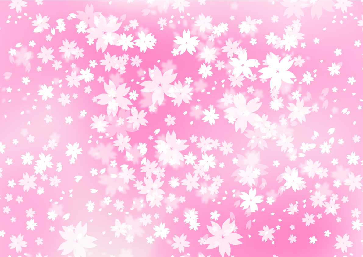 白色の桜の型で花が散る背景無料イラスト65454に写真・文字を入れる