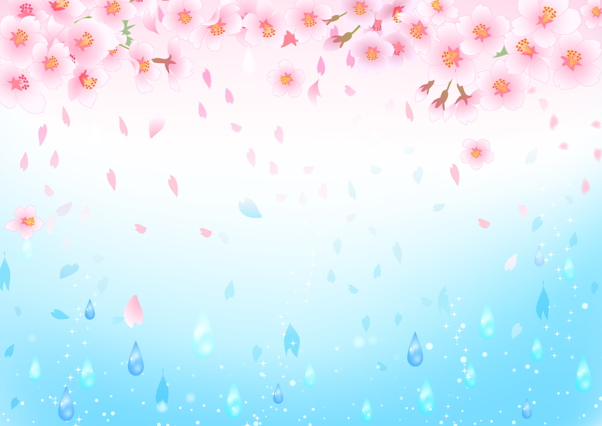 散っている桜が涙に変わる背景無料イラスト65578に写真・文字を入れる