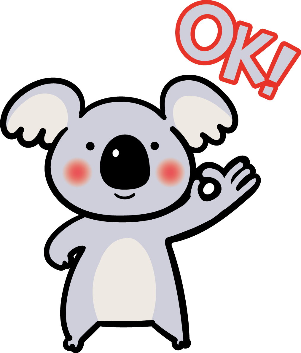 コアラのOK無料イラスト65627に写真・文字を入れる