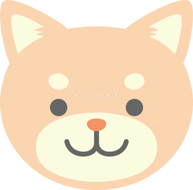 無料イラスト画像 元の犬 イラスト 顔だけ