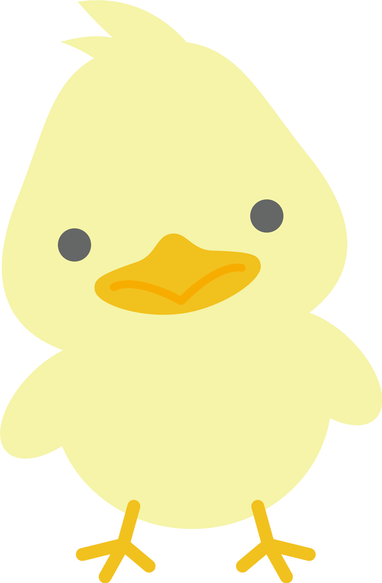 ひよこ（かわいいポーズ）無料イラスト66477に写真・文字を入れる