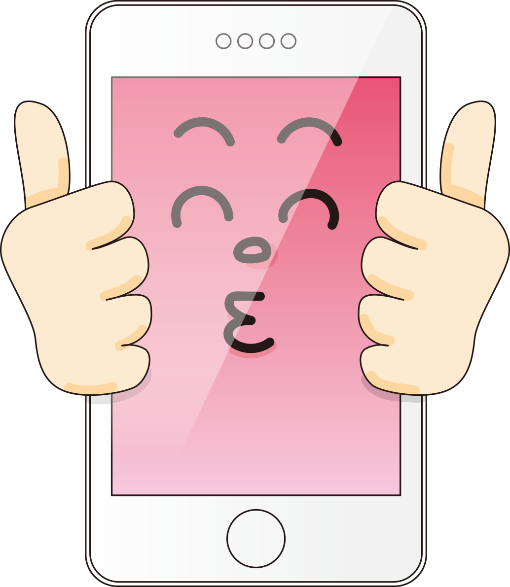 GOODポーズのスマホ無料イラスト66628に写真・文字を入れる