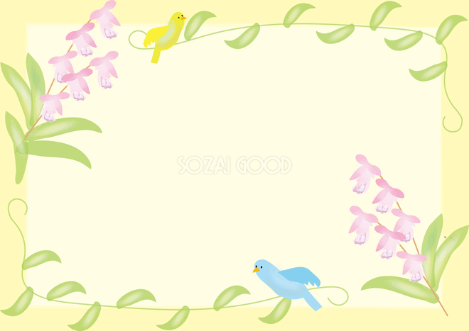 紫蘭 しらん 春4月 6月の花フレーム無料イラスト 素材good
