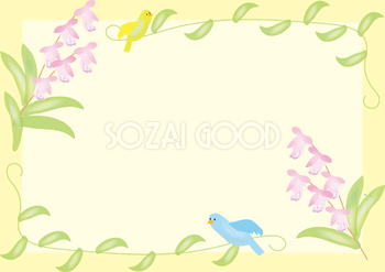 紫蘭(しらん)春4月-6月の花フレーム無料イラスト68656