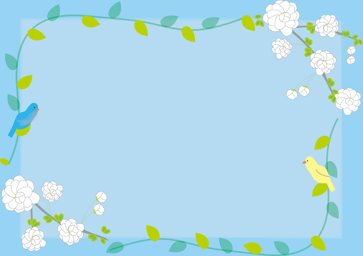 蜆花(しじみばな)春4月の花フレーム無料イラスト68781に写真・文字を入れる