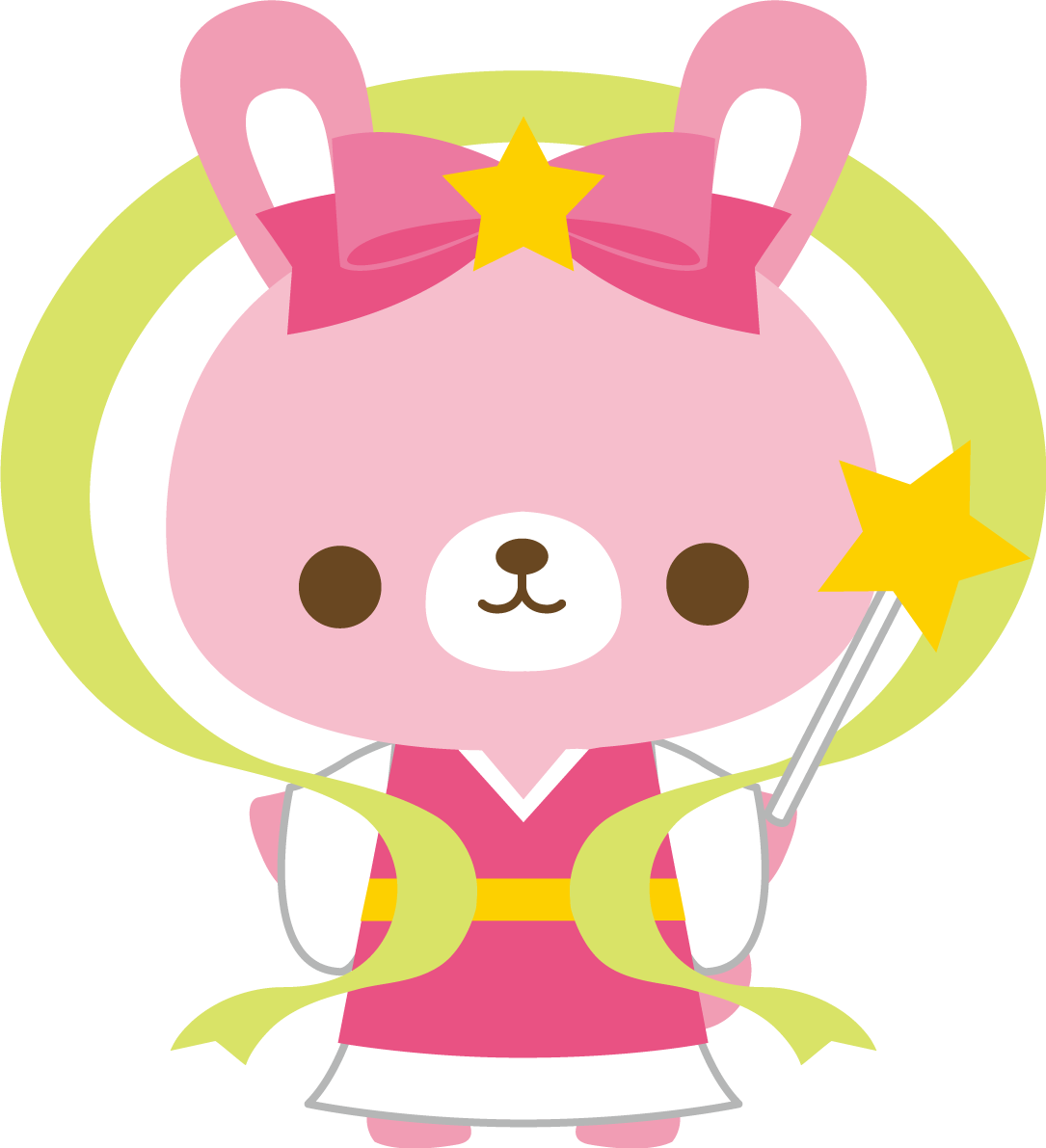 うさぎの七夕(星を持つ織り姫)動物無料イラスト68853に写真・文字を入れる