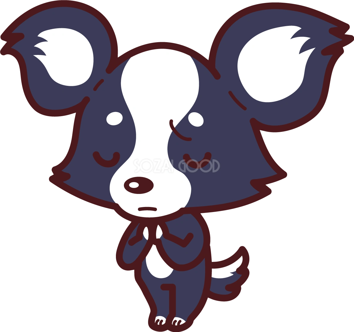 チワワが(謝る) かわいい犬の無料イラスト69018