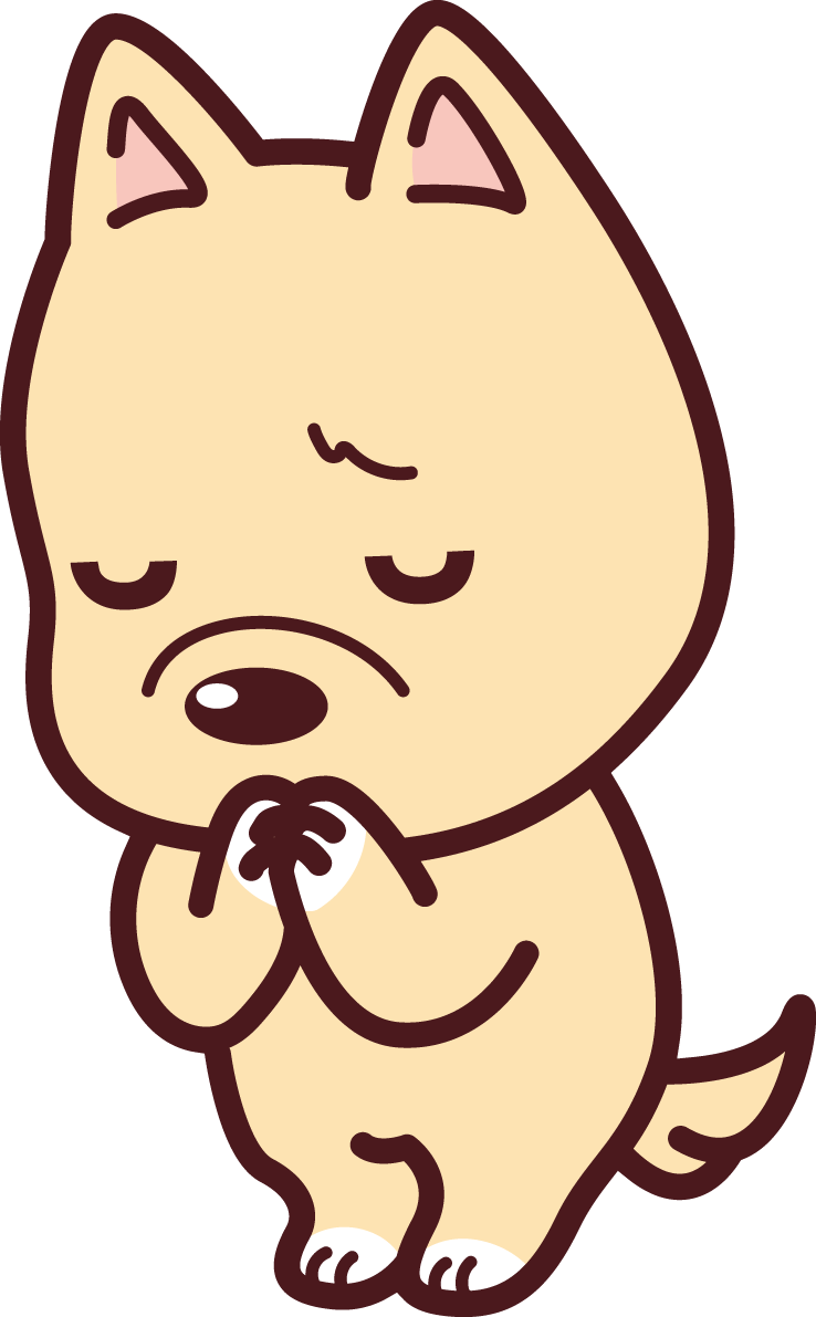 犬が(謝る) かわいい無料イラスト69415に写真・文字を入れる
