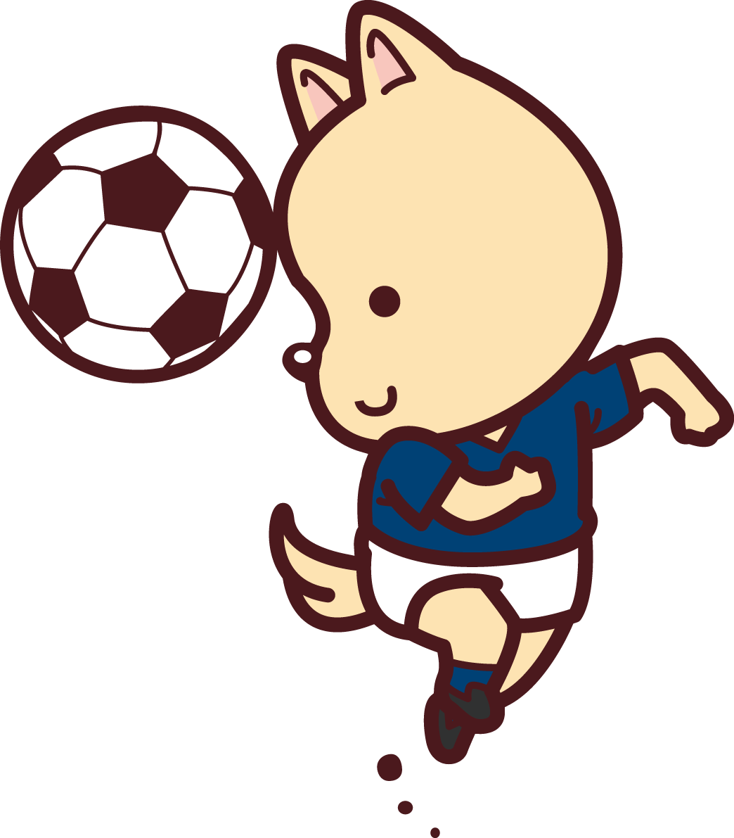 犬がサッカー(ヘディングシュート)オリンピック競技 スポーツ無料イラスト69507に写真・文字を入れる