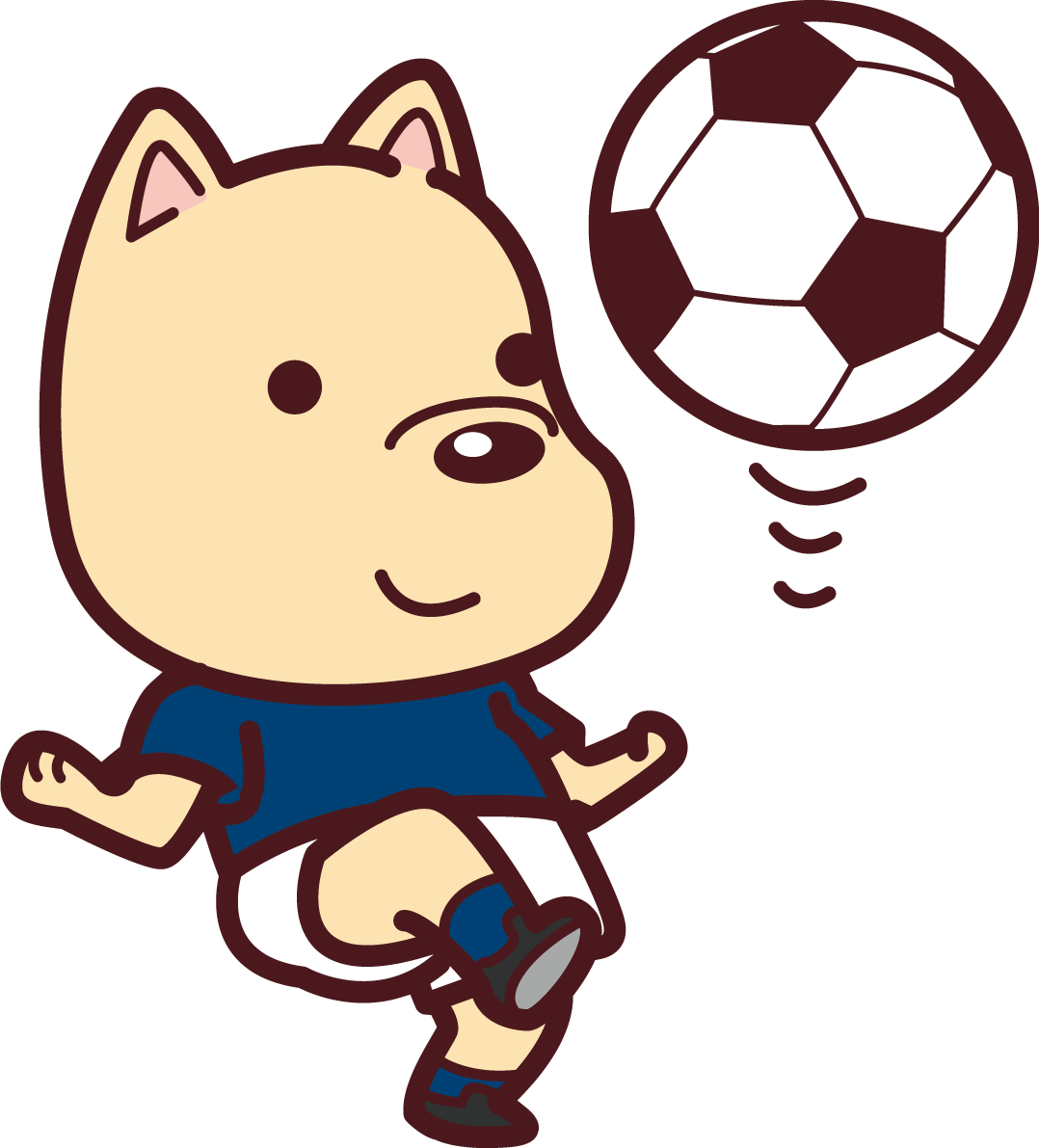 かわいい犬がサッカー(リフティング)オリンピック競技 スポーツ無料イラスト69511に写真・文字を入れる