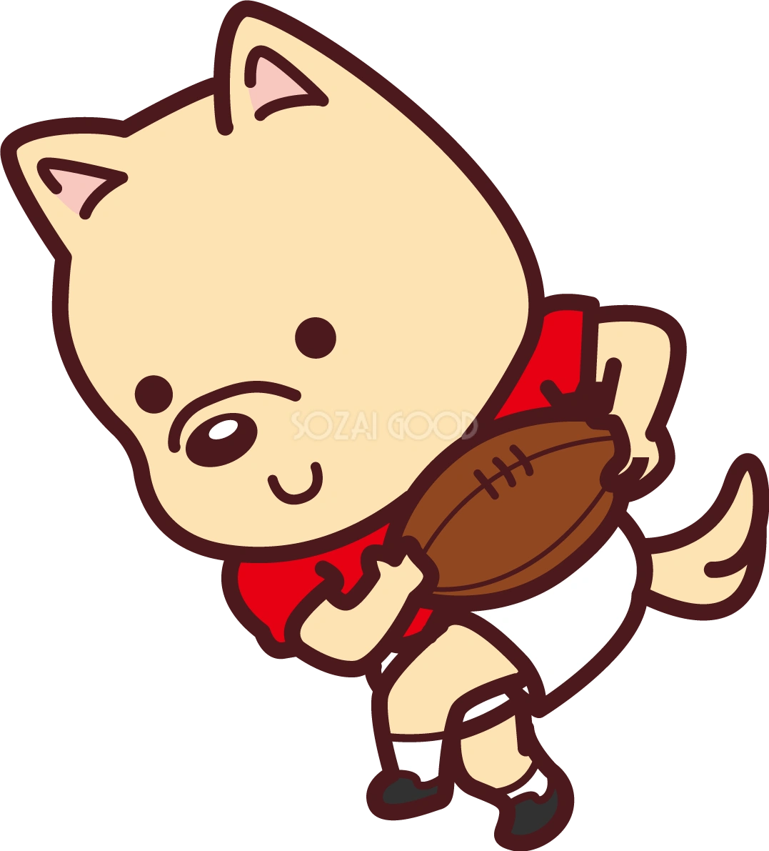 犬がラグビー オリンピック競技 スポーツ無料イラスト69587