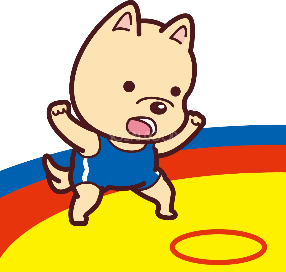 犬がレスリング オリンピック競技 スポーツ無料イラスト69591